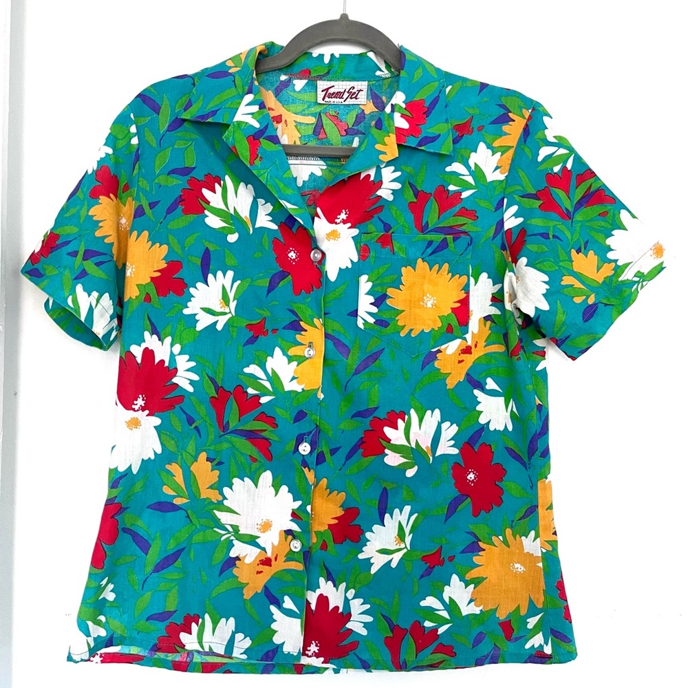 Vintage floral button down shirt